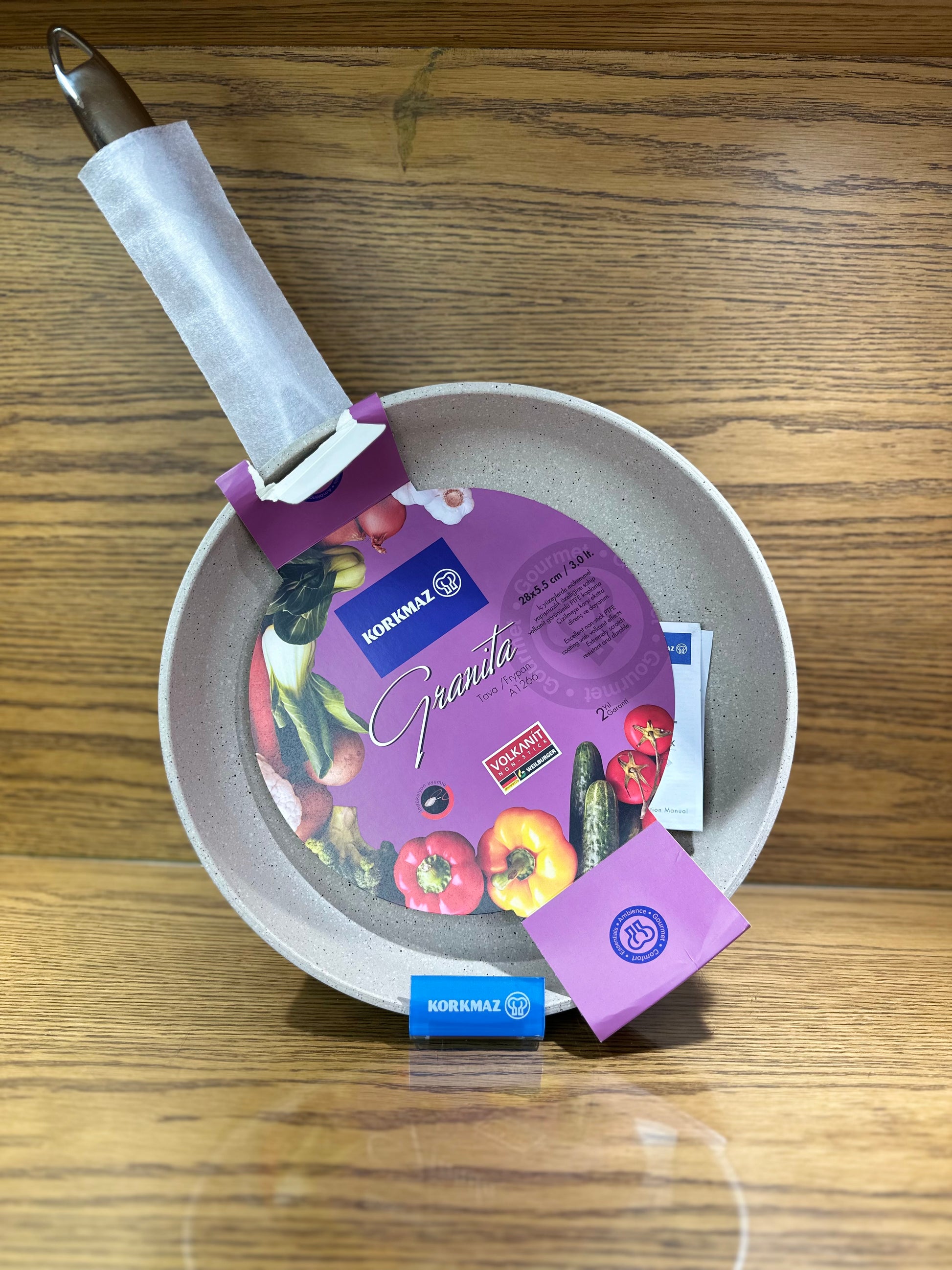 KORKMAZ Frying Pan 28 x 5.5 cm (3 Liters) “Granita  Aluminum” - TDL HOUSEHOLD