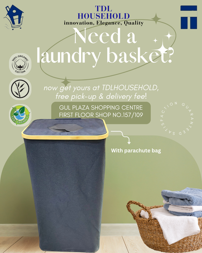 Laundry Organizer – Cotton & Bamboo Finish