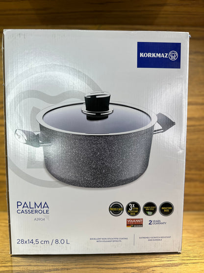 KORKMAZ PALMA Casserole 28 x 14.5 cm (8 Liters) - TDL HOUSEHOLD