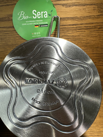 KORKMAZ ASTRA Sauce Pan 16 x 10 cm (2 Liters) - TDL HOUSEHOLD