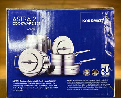 KORKMAZ ASTRA 2 9 pcs Cookware Set - TDL HOUSEHOLD