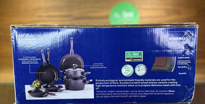 KORKMAZ NORA Ceramic Cookware Set 7 Pcs - TDL HOUSEHOLD