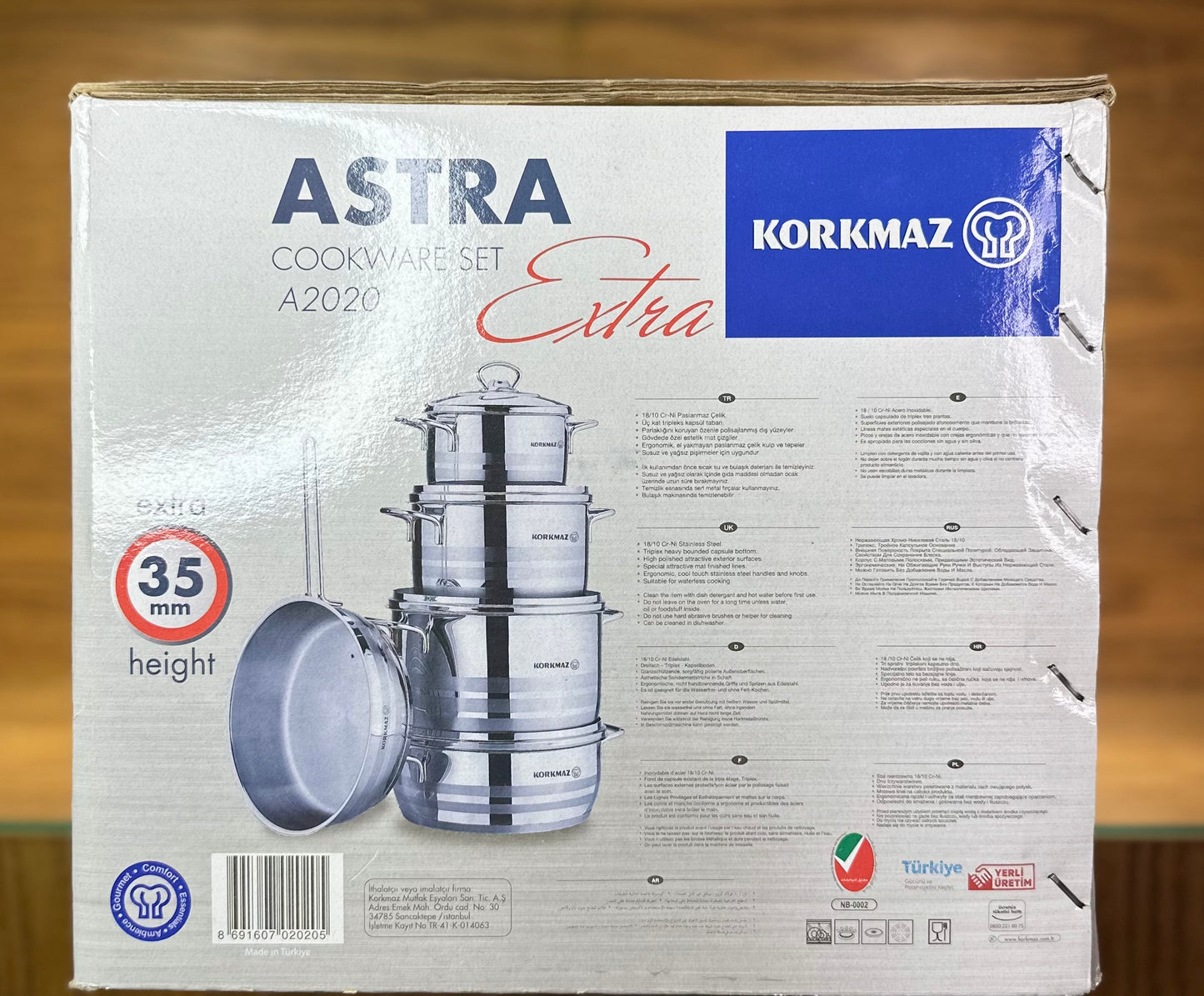 KORKMAZ ASTRA EXTRA Cookware Set 9 Pcs - TDL HOUSEHOLD