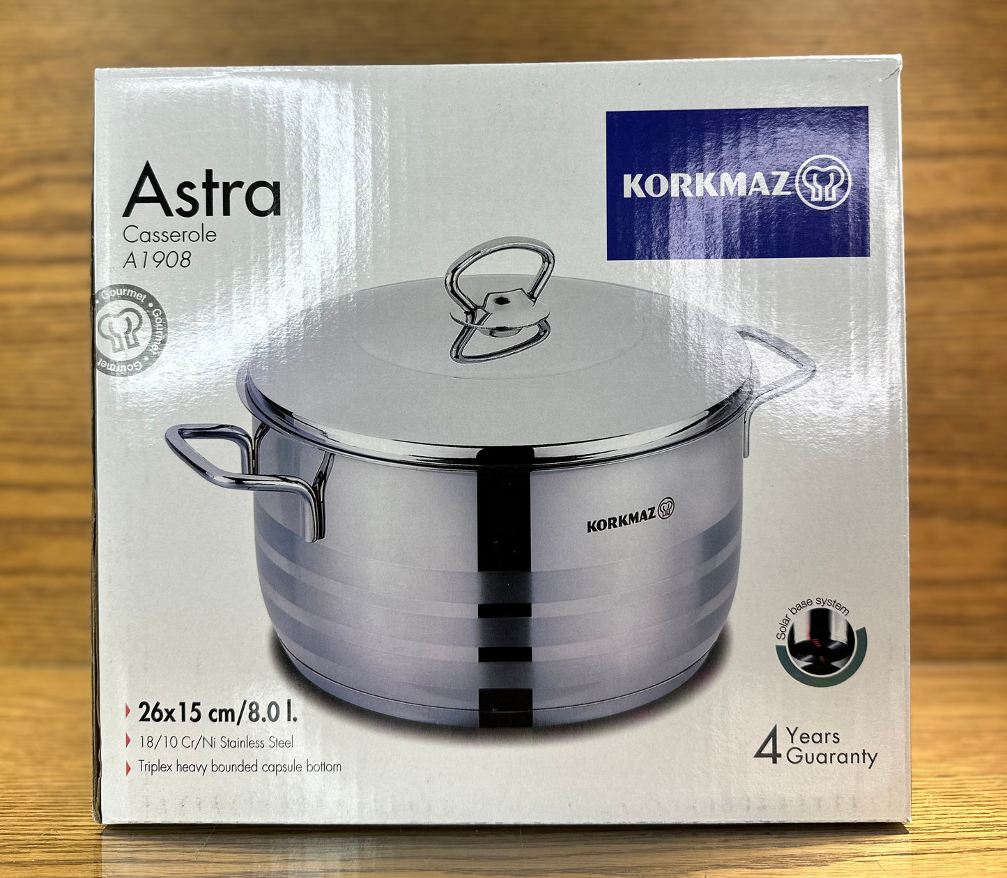 KORKMAZ ASTRA Casserole 26 x 15 cm (8 Liters) - TDL HOUSEHOLD