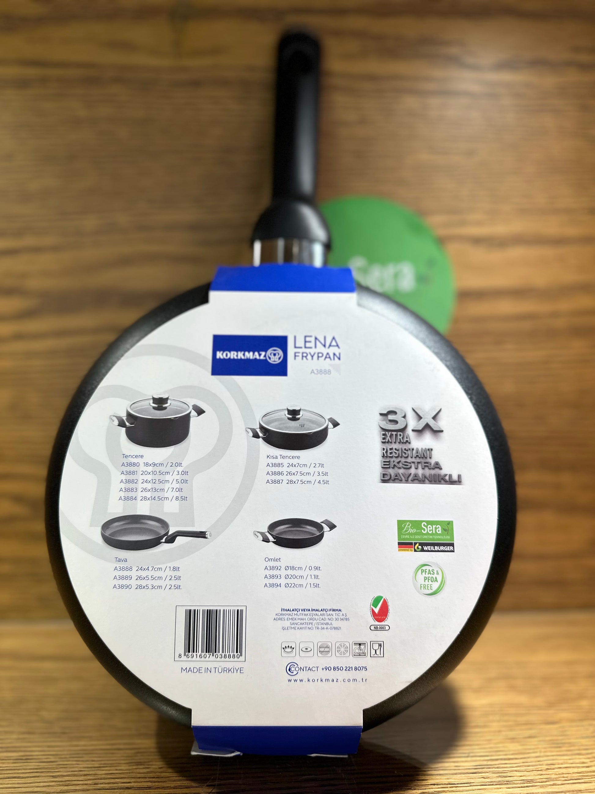 KORKMAZ LENA Ceramic Coating Frying Pan 24 x 4.7 cm - TDL HOUSEHOLD