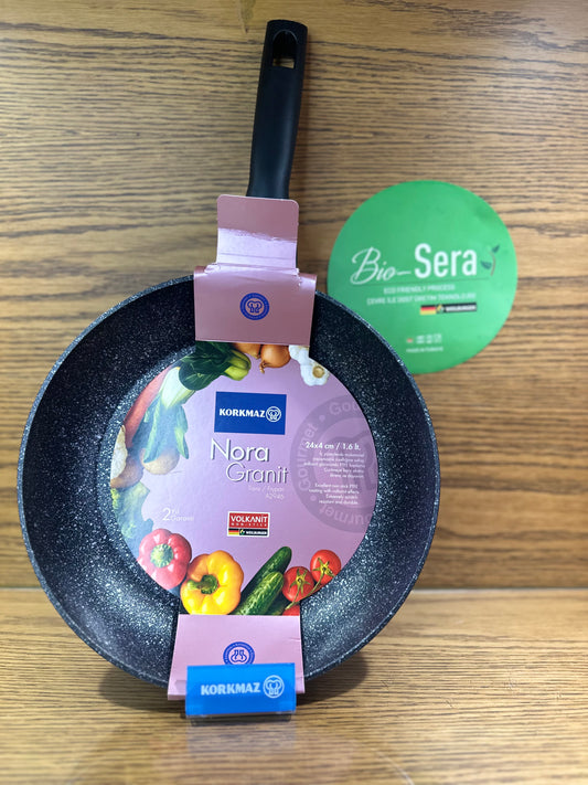 KORKMAZ Frying Pan 24 x 4 cm “Nora Granite” - TDL HOUSEHOLD