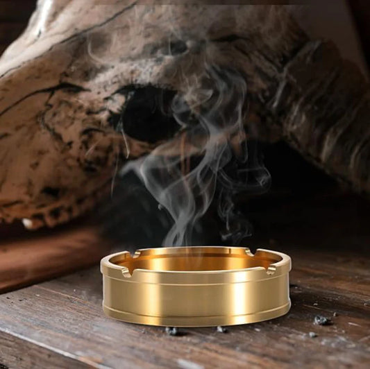 GOLDEN STYLISH ASHTRAY - TDL HOUSEHOLD