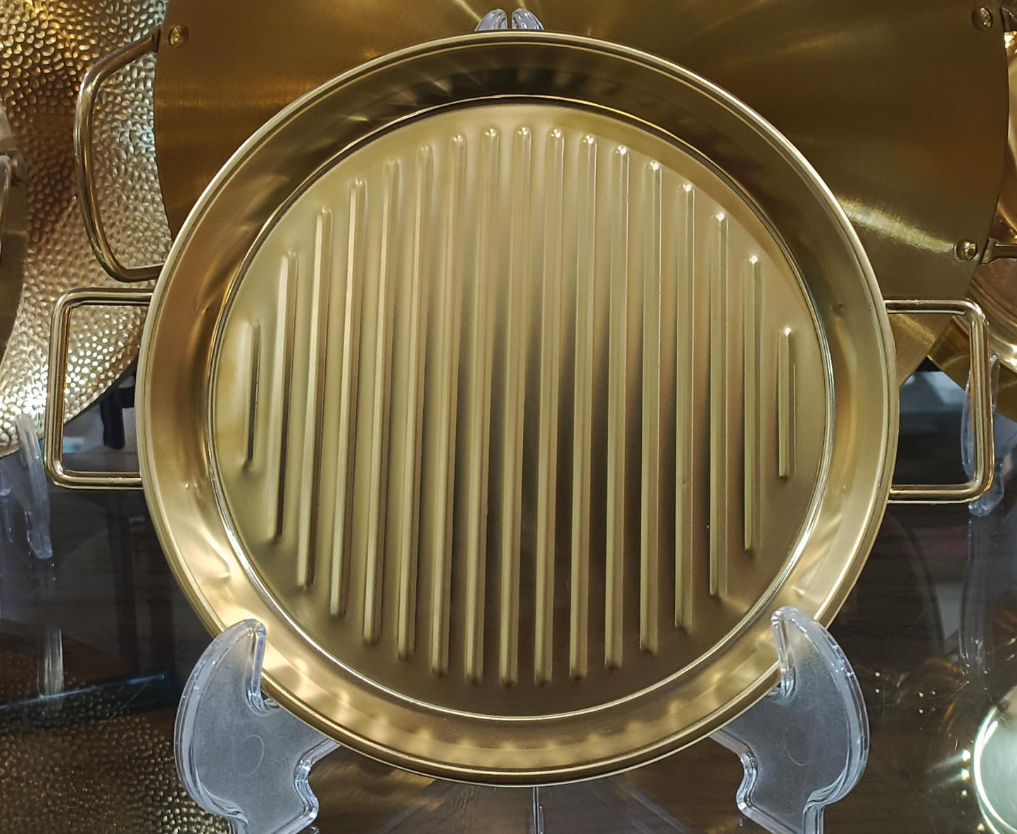 GOLDEN STEAK PLATTER 7.7 INCH - TDL HOUSEHOLD
