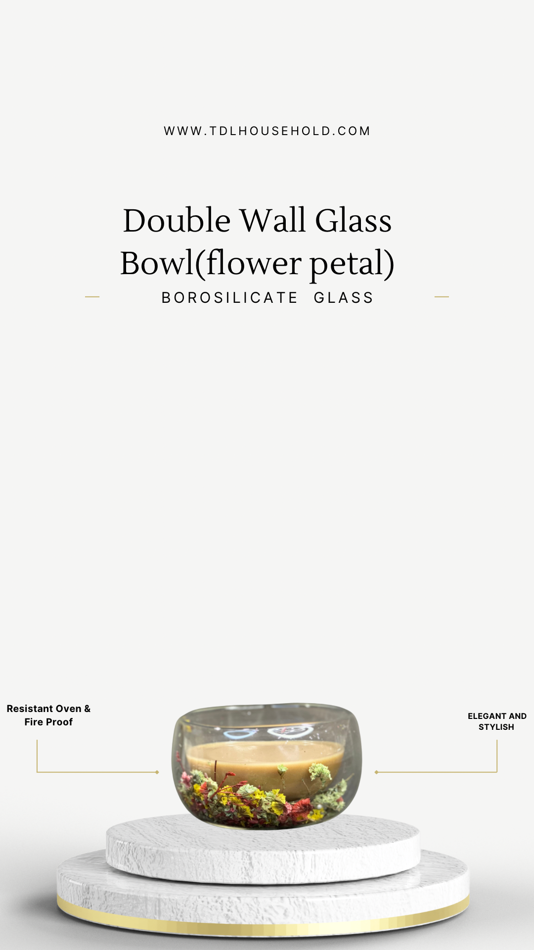 Double Wall Aesthetic Borosilicate Heat Resistant Oven