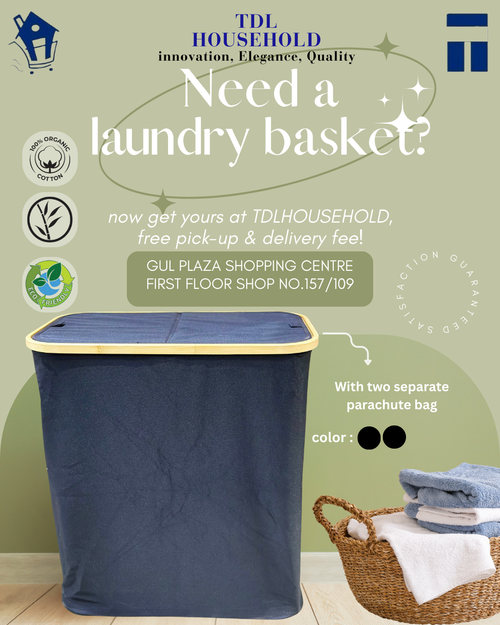 Laundry Organizer – Cotton & Bamboo Finish