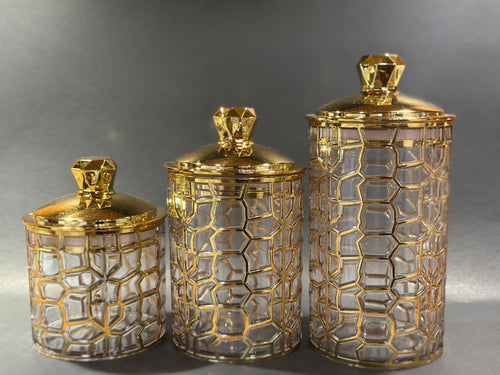 Food Storage Pots With Lid Sealed Jar ( Pack Of 3)