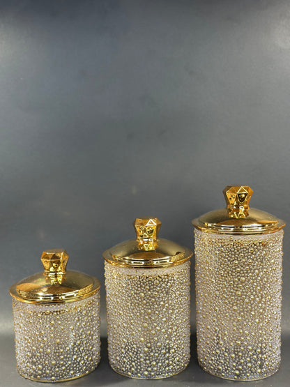 Food Storage Pots With Lid Sealed Jar ( Pack Of 3)