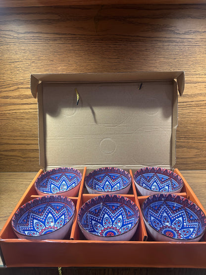 Bohemian Gift Box 6 Bowl Set