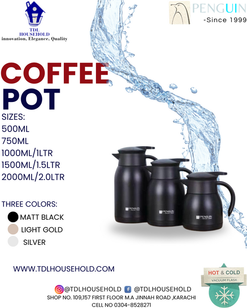 Premium Vacuum Coffee Pot – Penguin Series by TDL Household
