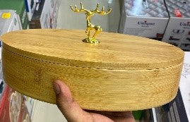 BAMBOO 4 PARTITION DRYFRUIT TRAY - Round