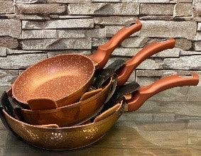 OLINA GRANITE FRYPAN 20 CM - COPPER - TDL HOUSEHOLD