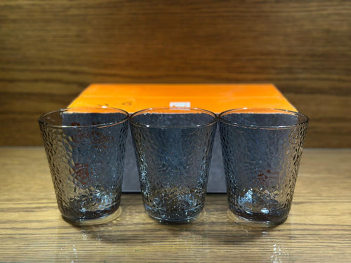 Smoke Pebble Textured Glasses - TDL HOUSEHOLD