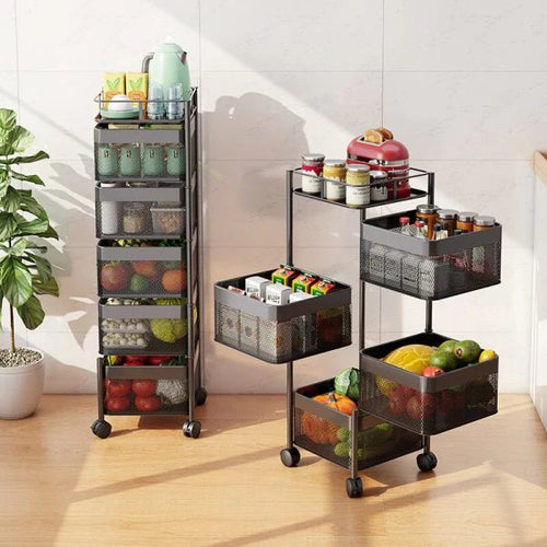 Vegetable Square  Storage Trolly 5 step - TDL HOUSEHOLD