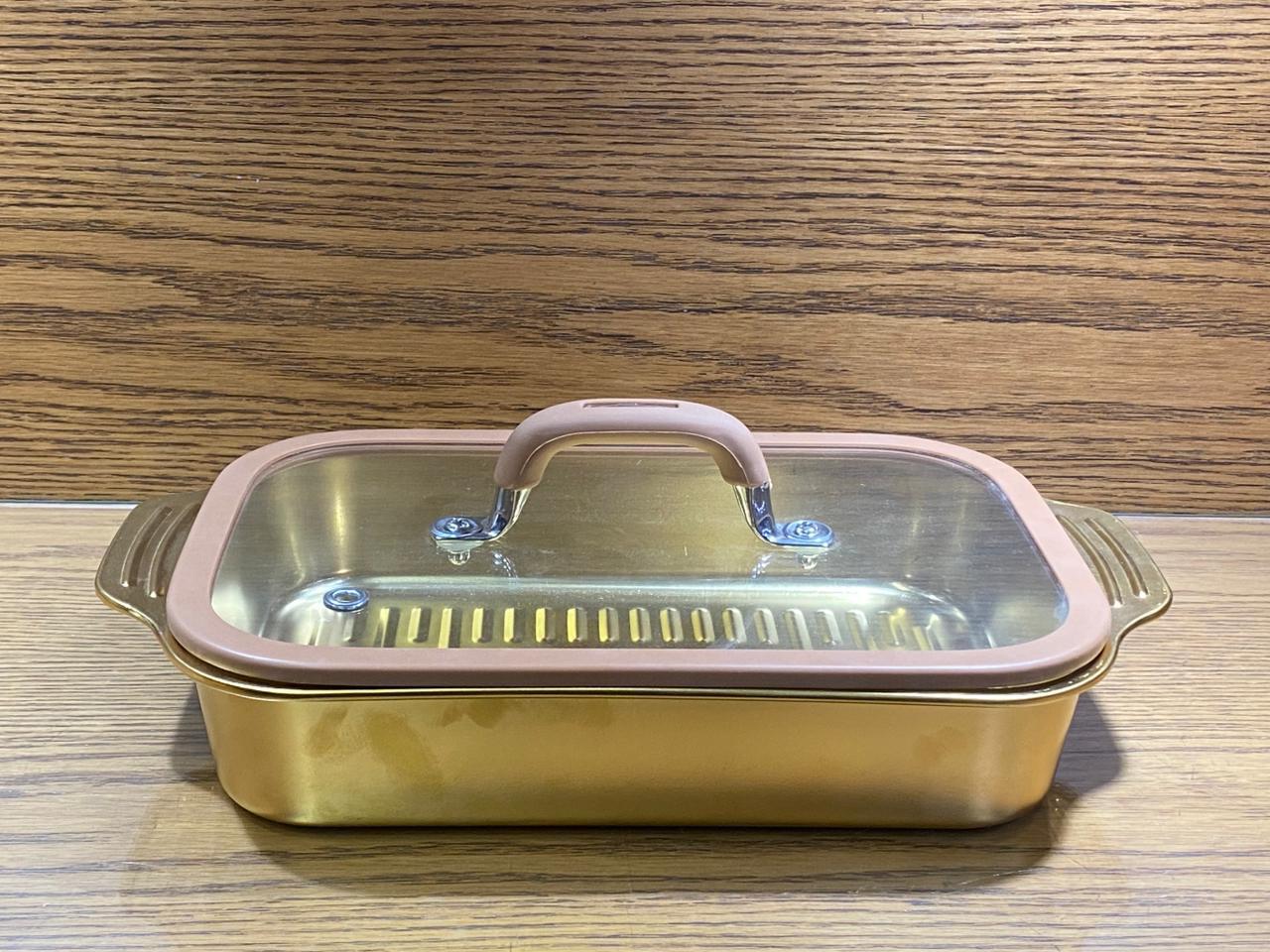 GOLDEN CHAFING DISH 33 x 19 cm - TDL HOUSEHOLD