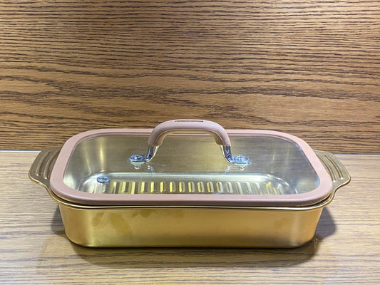 GOLDEN CHAFING DISH 33 x 19 cm - TDL HOUSEHOLD