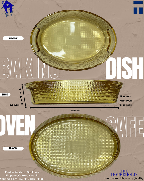 Amber Glass Baking Dish