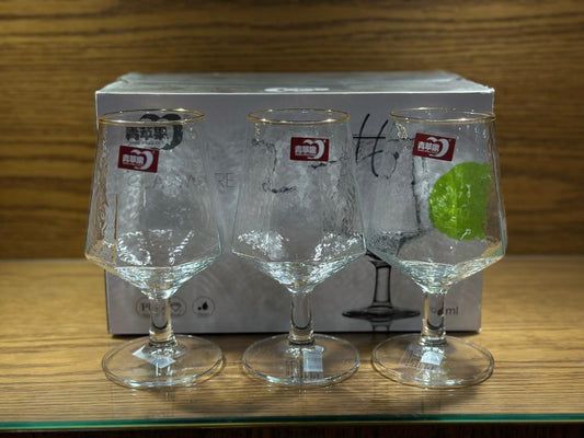 Lining Clear Wine Glasses