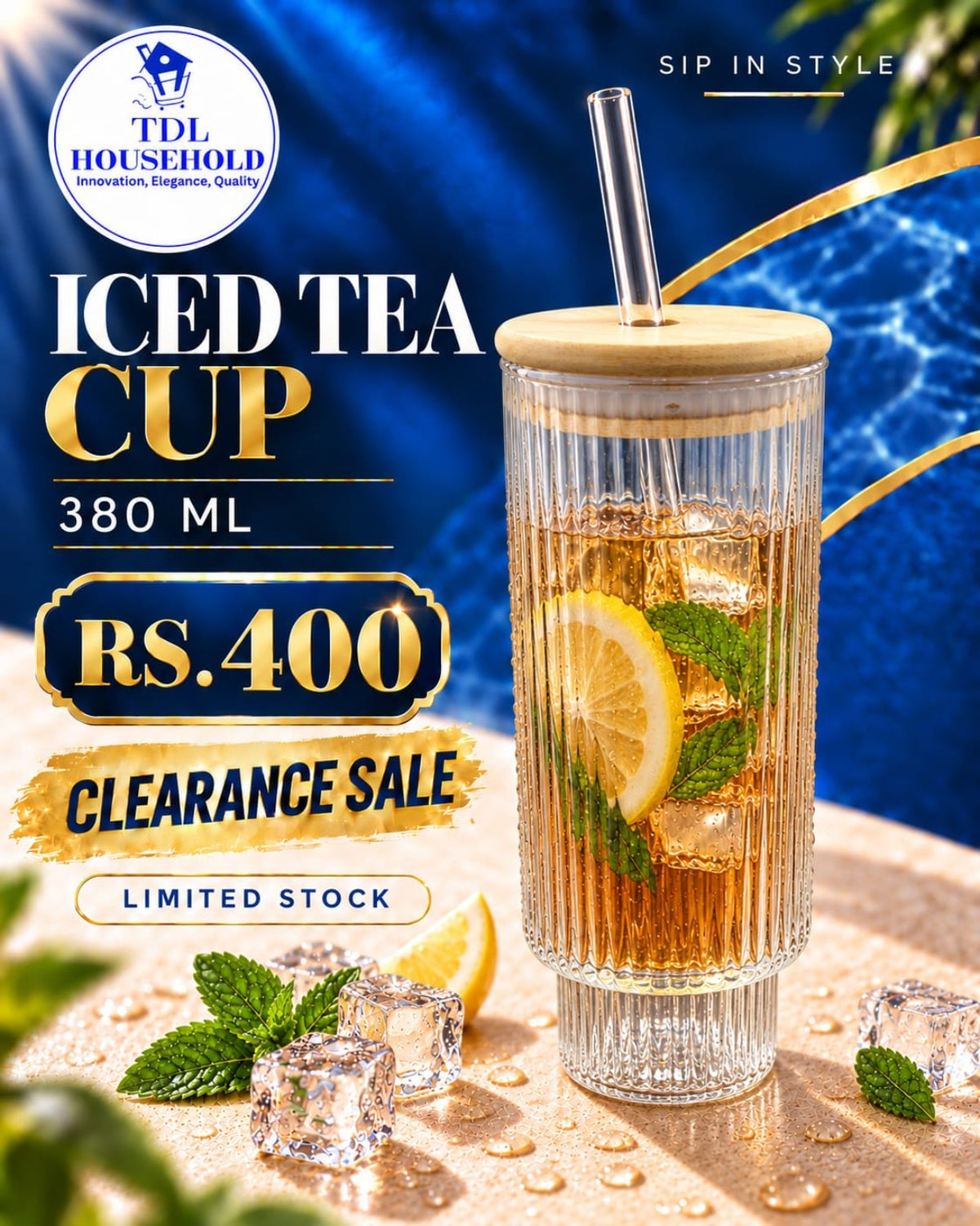 Iced Tea Cup Model 02 380 ml