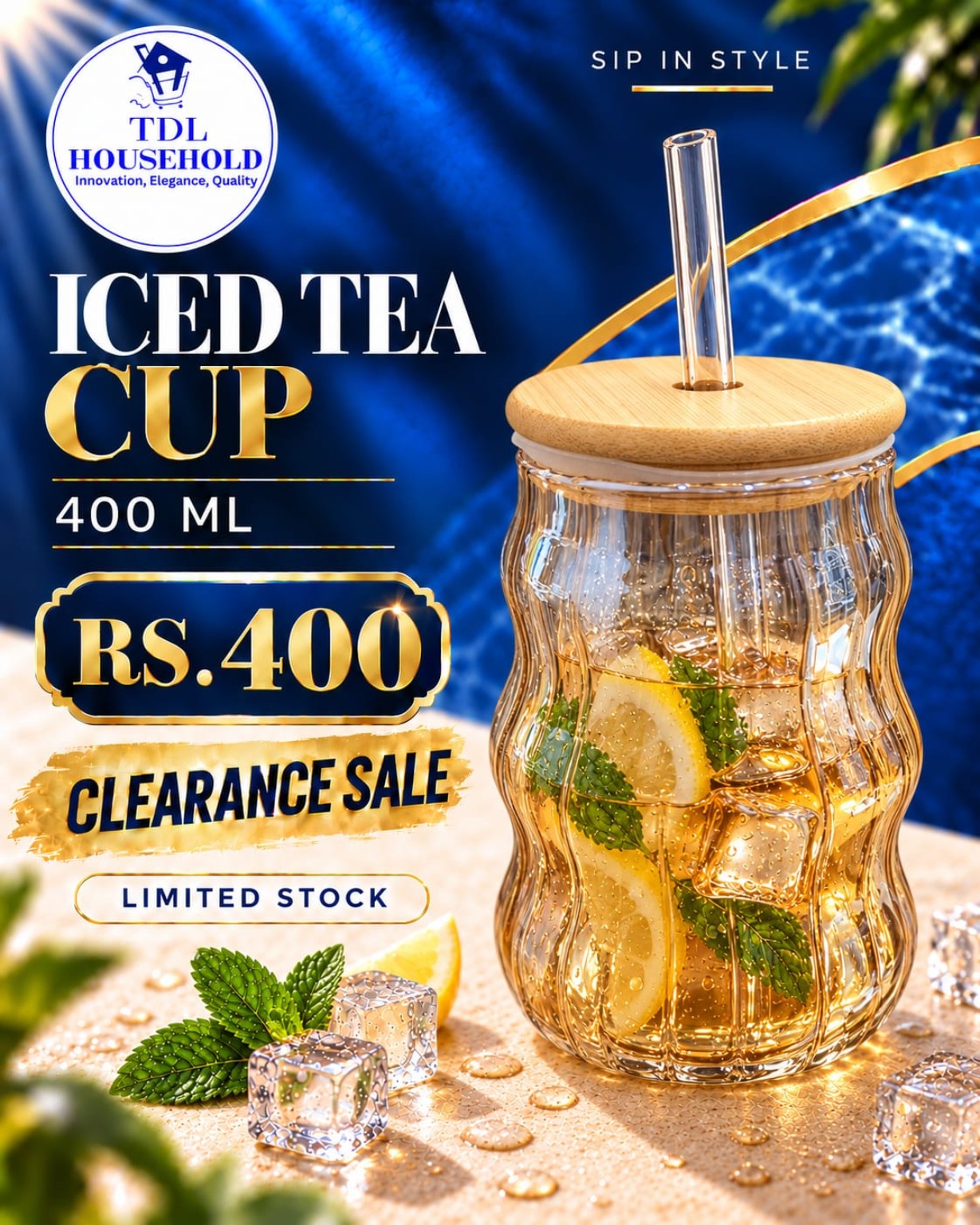 Iced Tea Cup Model 03 400 ml