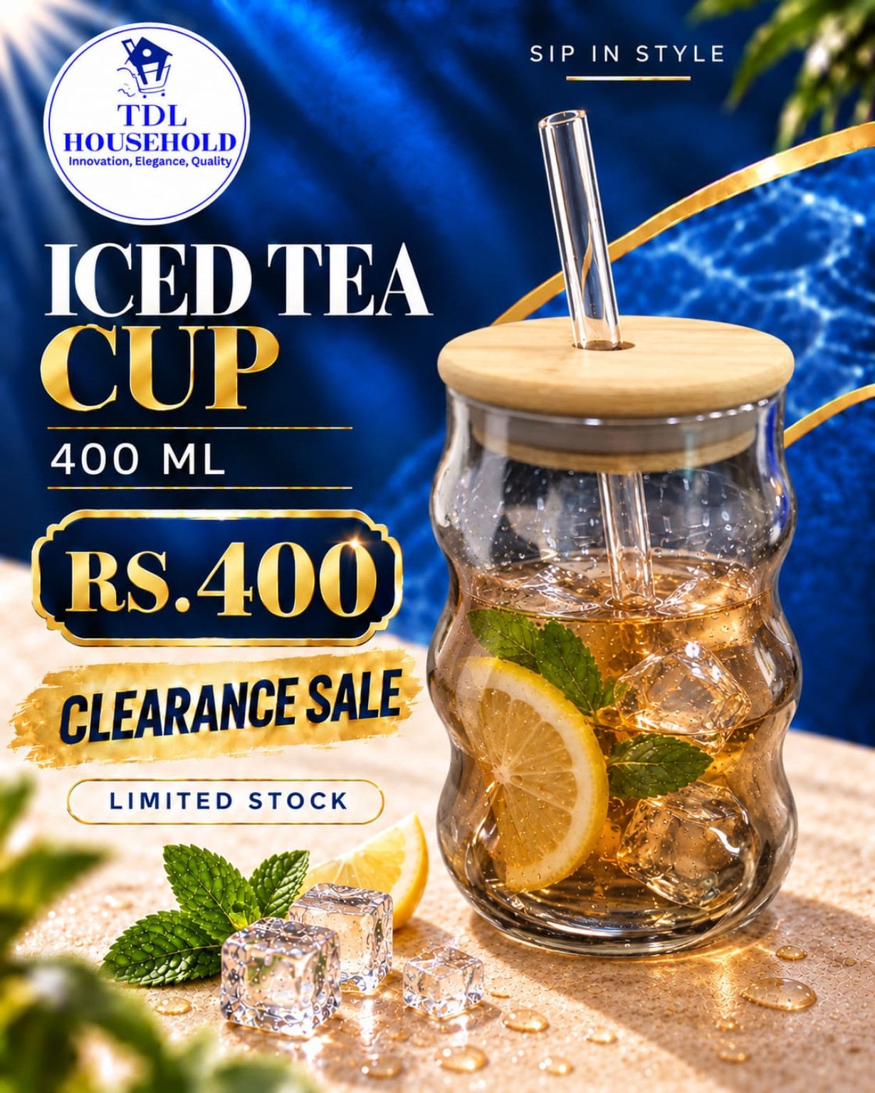 Iced Tea Cup Model 06 400 ml