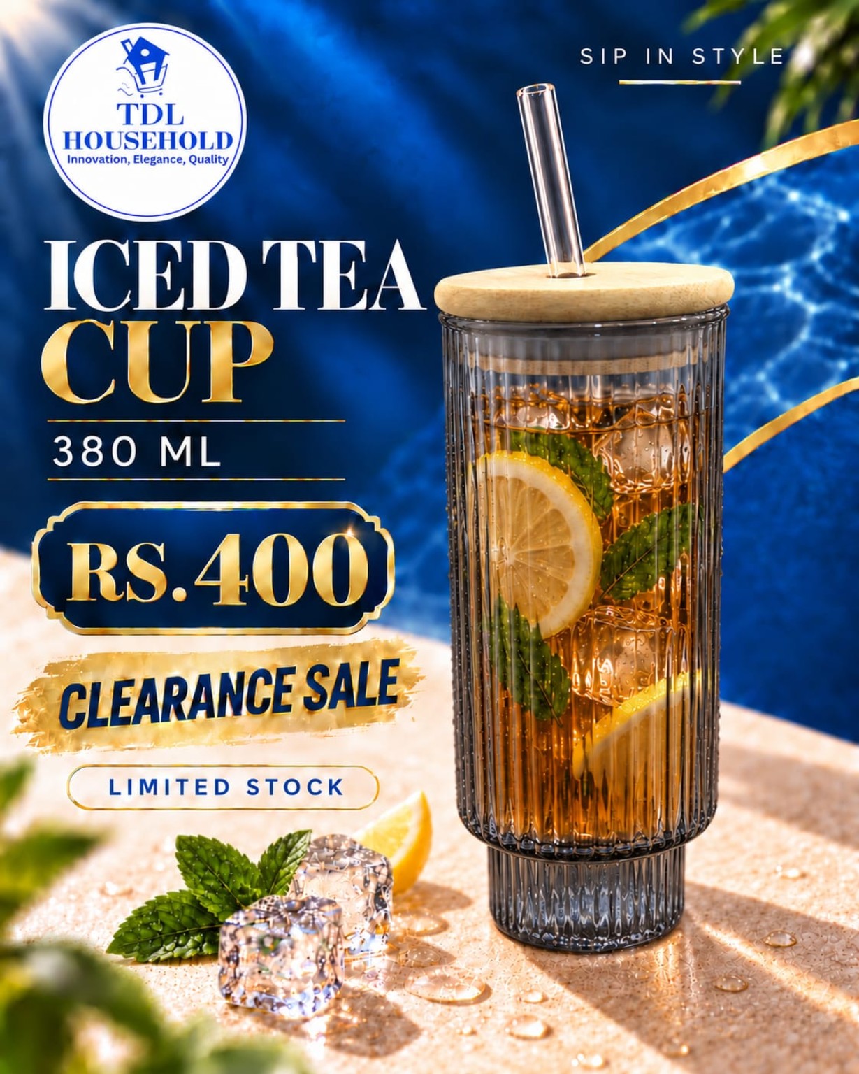 Iced Tea Cup Model 07 380 ml