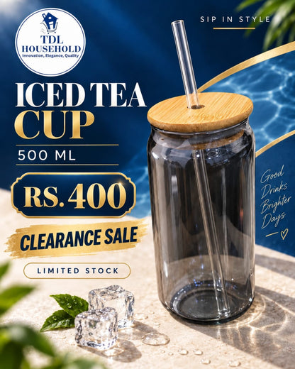 Iced Tea Cup Model 08 500 ml smoky