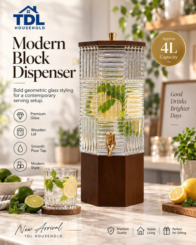 Modern Block Dispenser - Approx. 4L