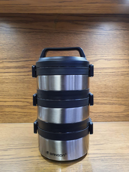 STAINLESS STEEL HEAVY LUNCH  BOX - TDL HOUSEHOLD