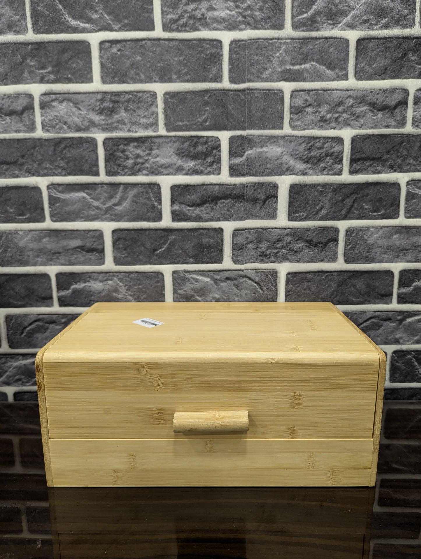 Premium Bamboo Bread Box with Roll-Top Lid – Kitchen Counter Bread Storage