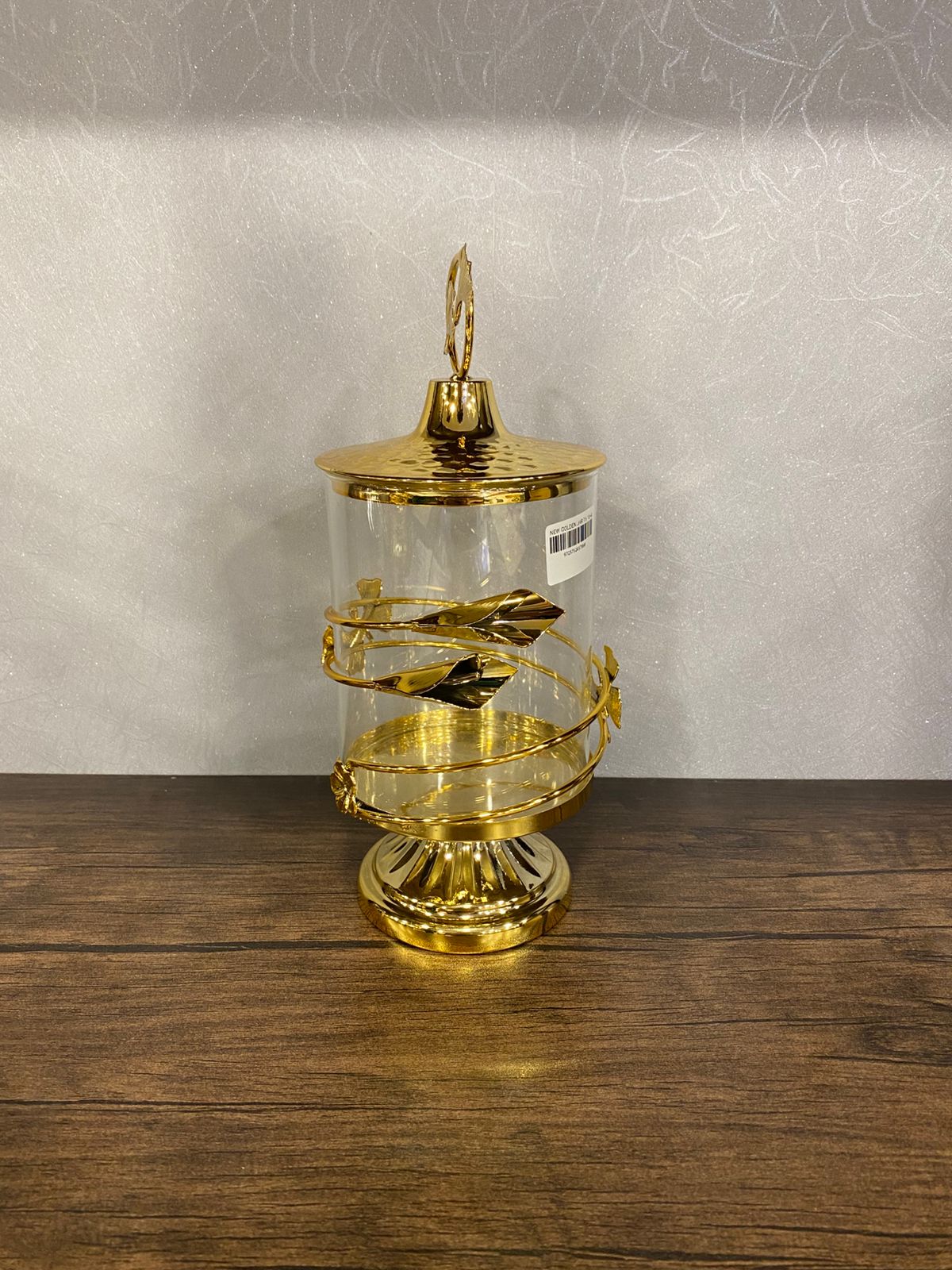Luxury Gold Decorative Glass Jar with Lid – 2 Designs | 2 Sizes Available - TDL HOUSEHOLD