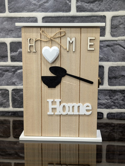Wooden Home Key Holder Box – Decorative Wall-Mounted Key Cabinet