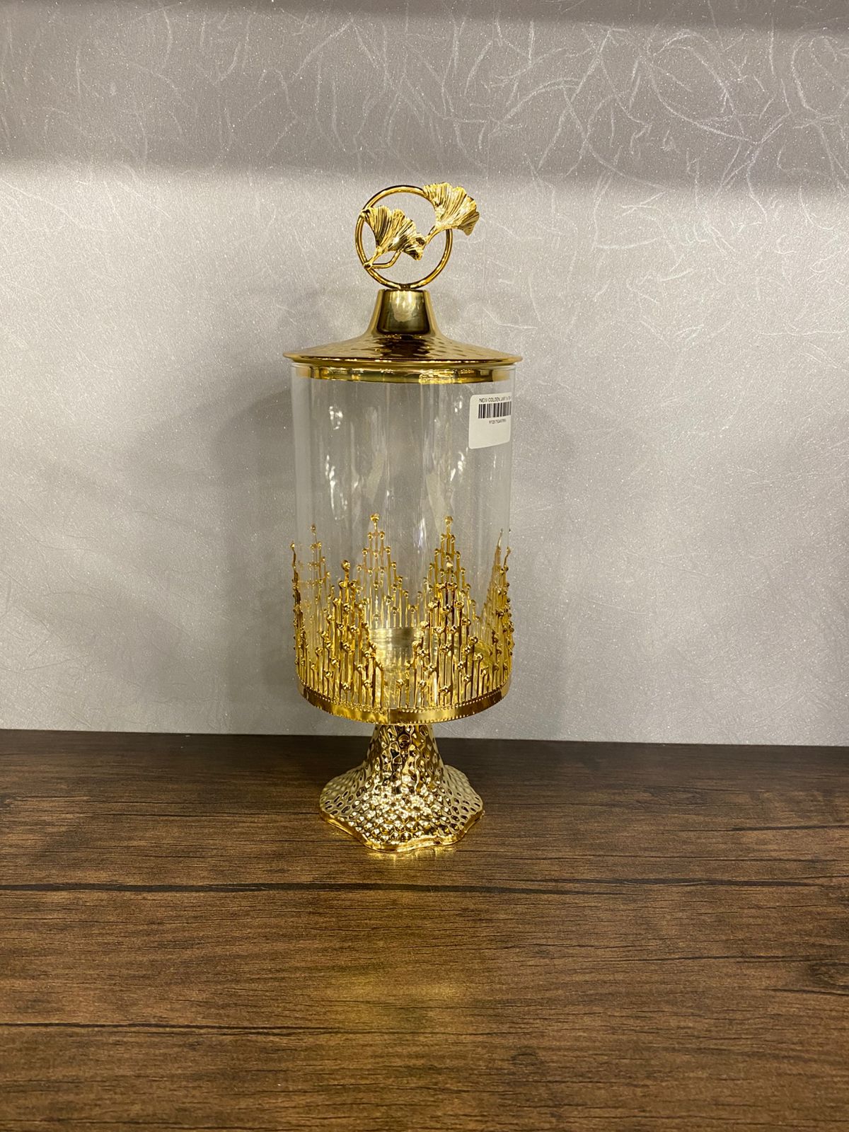 Luxury Gold Decorative Glass Jar with Lid – 2 Designs | 2 Sizes Available - TDL HOUSEHOLD