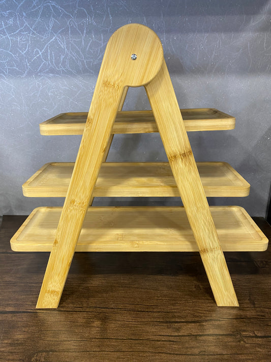 3-Tier Bamboo Cup Cake Stand - TDL HOUSEHOLD