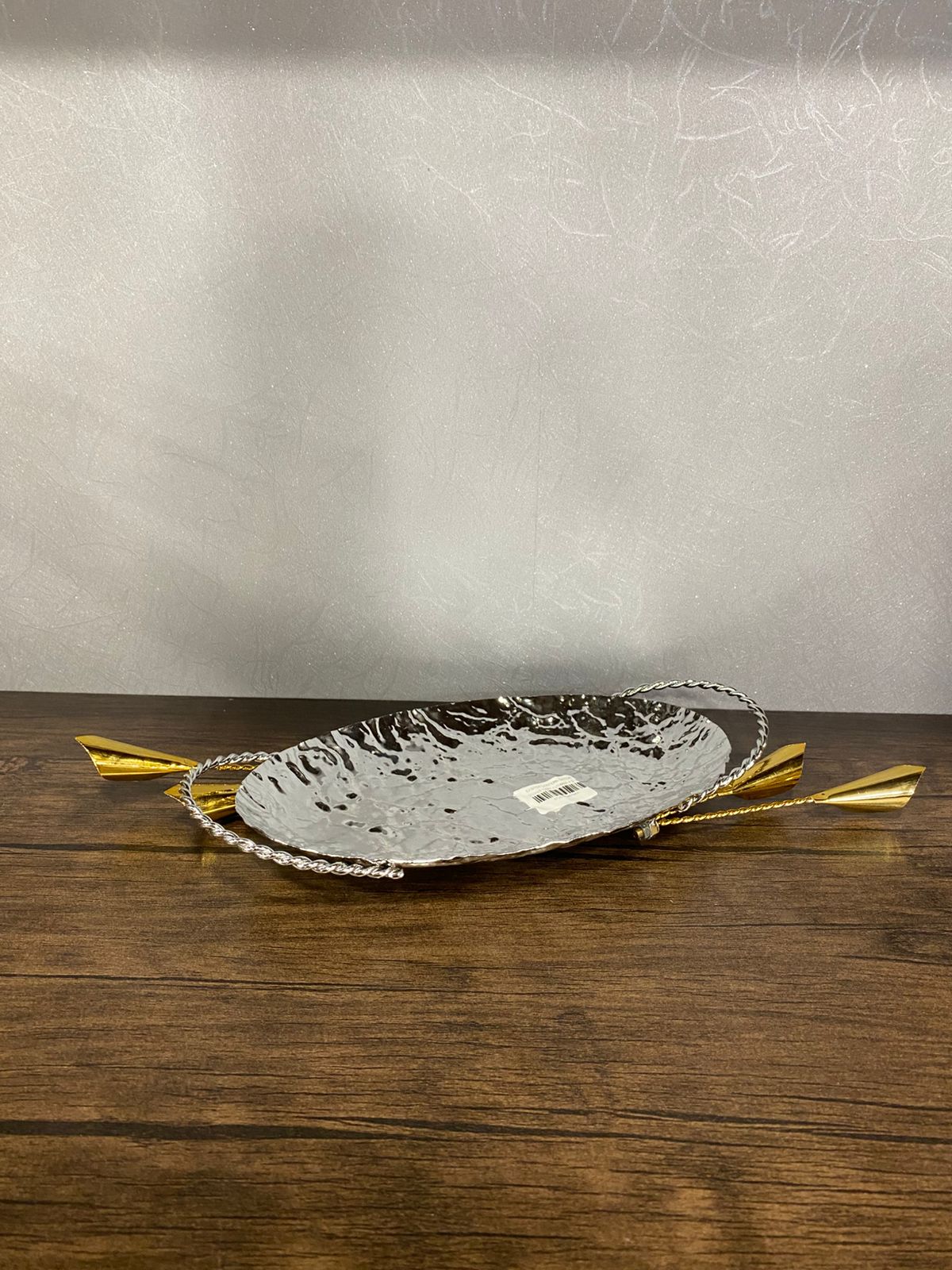 Luxury Gold & Silver Textured Serving Tray Set – 3 Unique Designs - TDL HOUSEHOLD