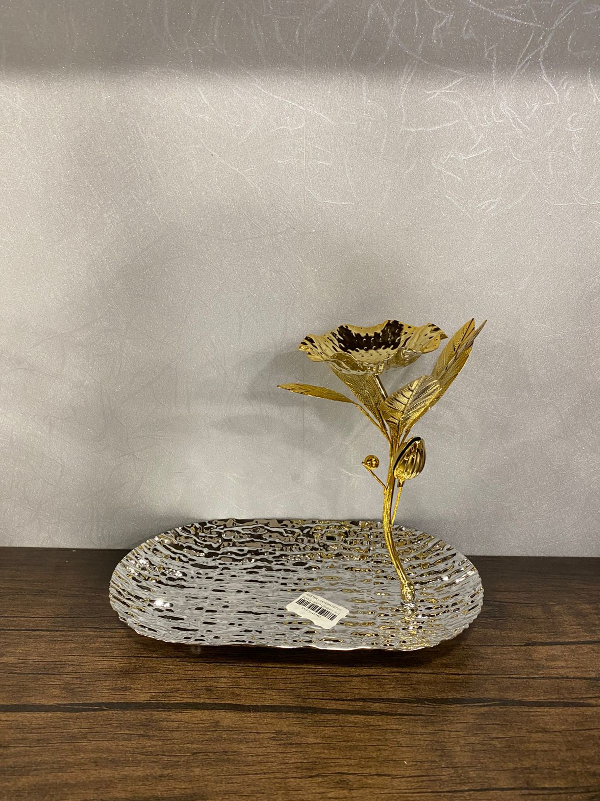 Luxury Gold & Silver Textured Serving Tray Set – 3 Unique Designs - TDL HOUSEHOLD