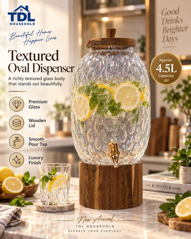 Textured Oval Dispenser - Approx. 4.5L